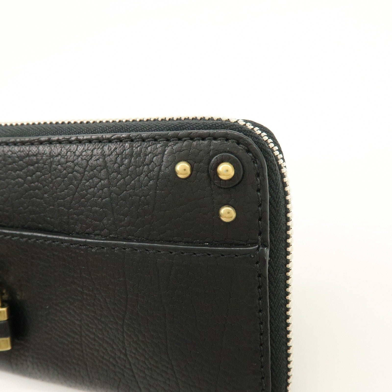 Chloe Aurora Studs Wallet - Black, Leather