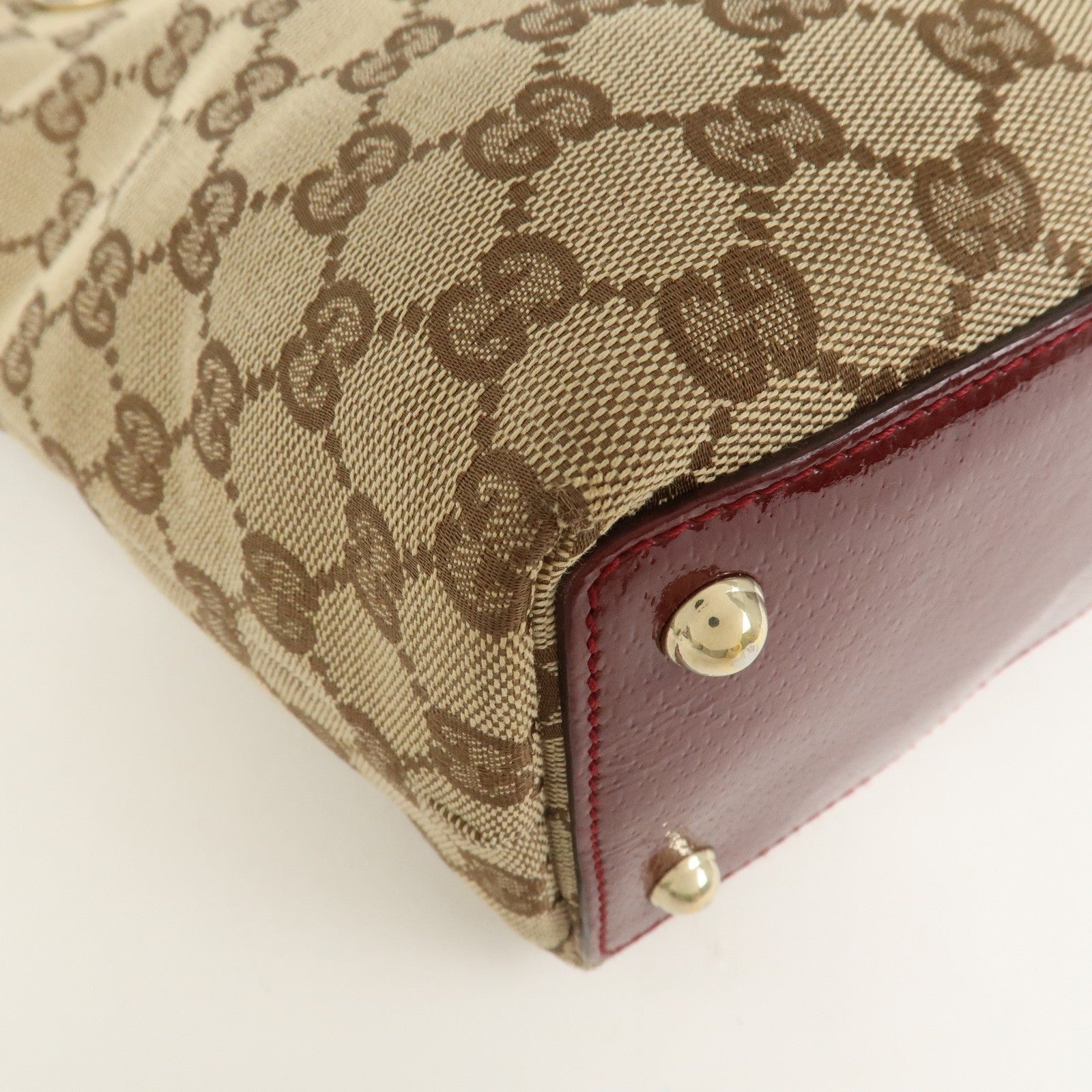 Gucci Tote Bag - Brown Bordeaux, GG Canvas Leather 