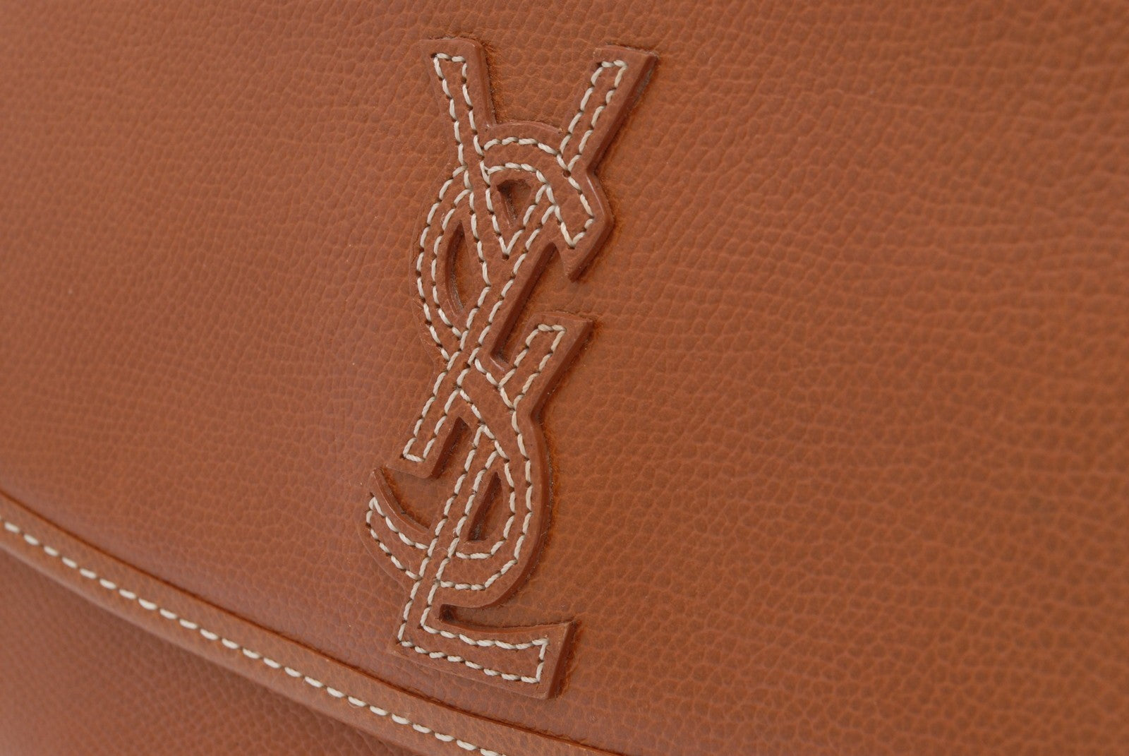 Saint Laurent Yves Vintage Stitch Crutch Bag - Brown, Leather