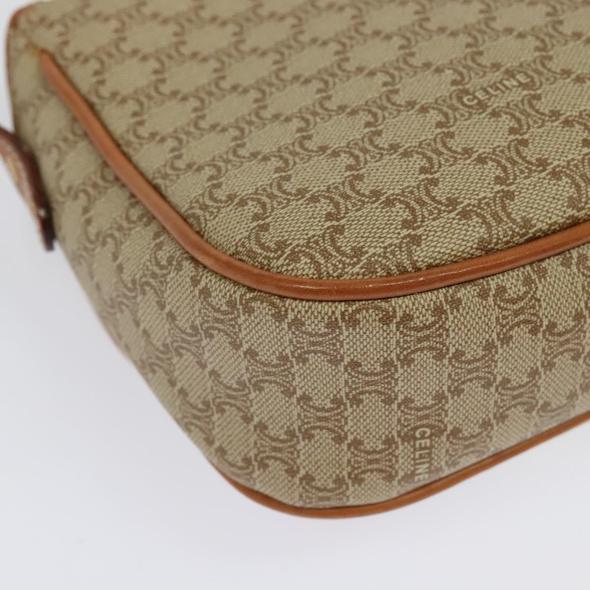 Celine Macadam Shoulder Bag - Beige/Gold, PVC Leather