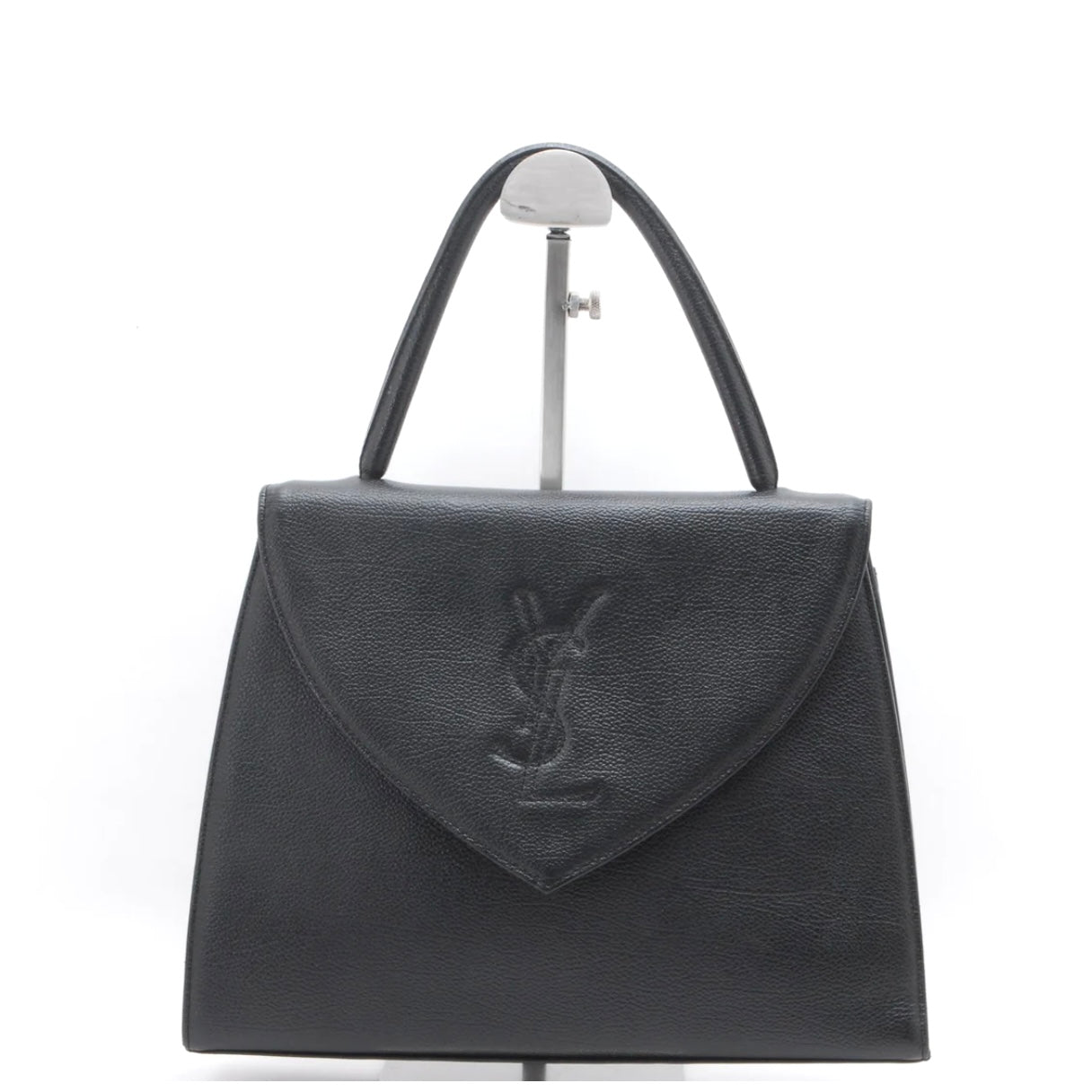 Saint Laurent Yves Saint Laurent Top Hand Bag - Black, Leather 