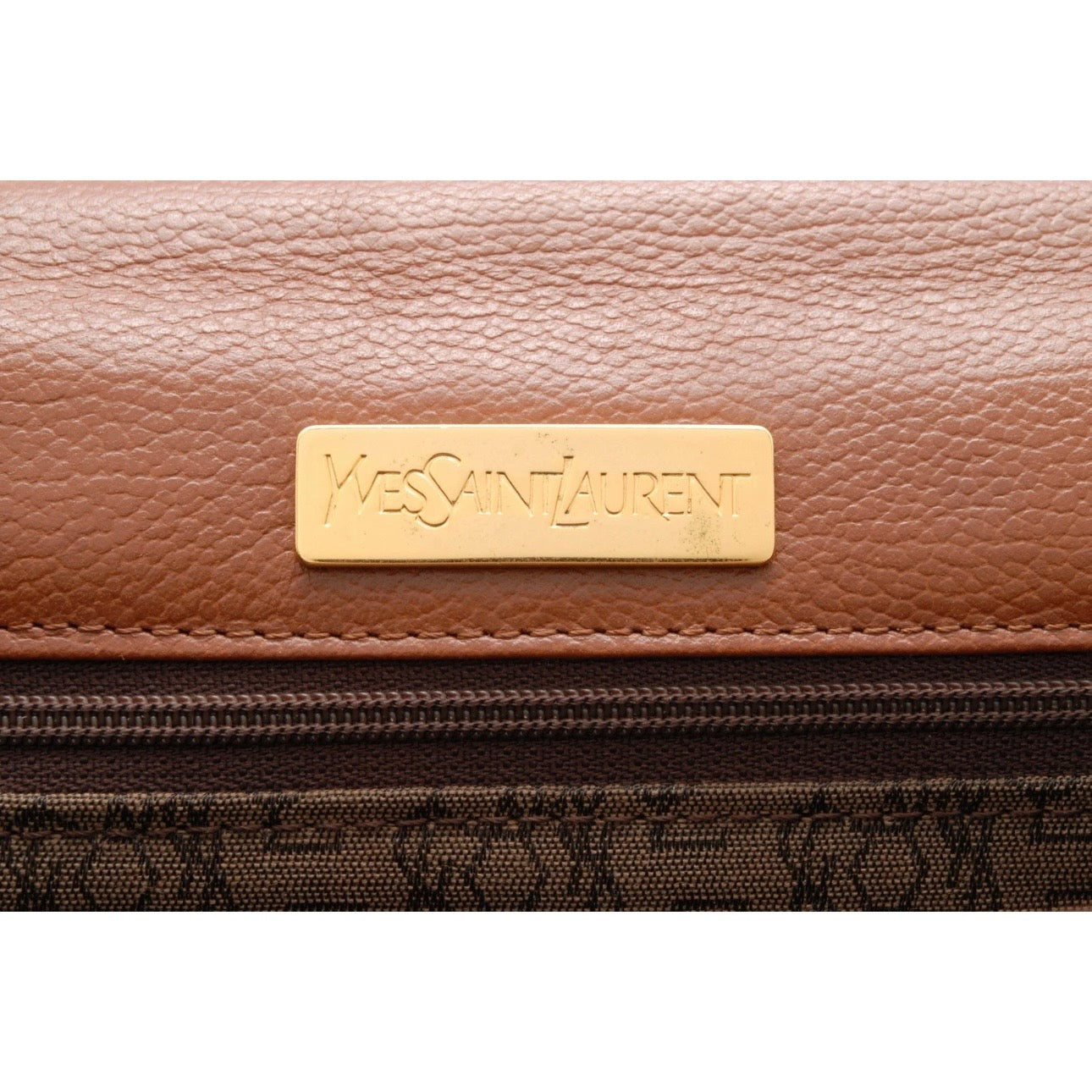 Saint Laurent Stitch Cassandra Handbag - Brown, Leather