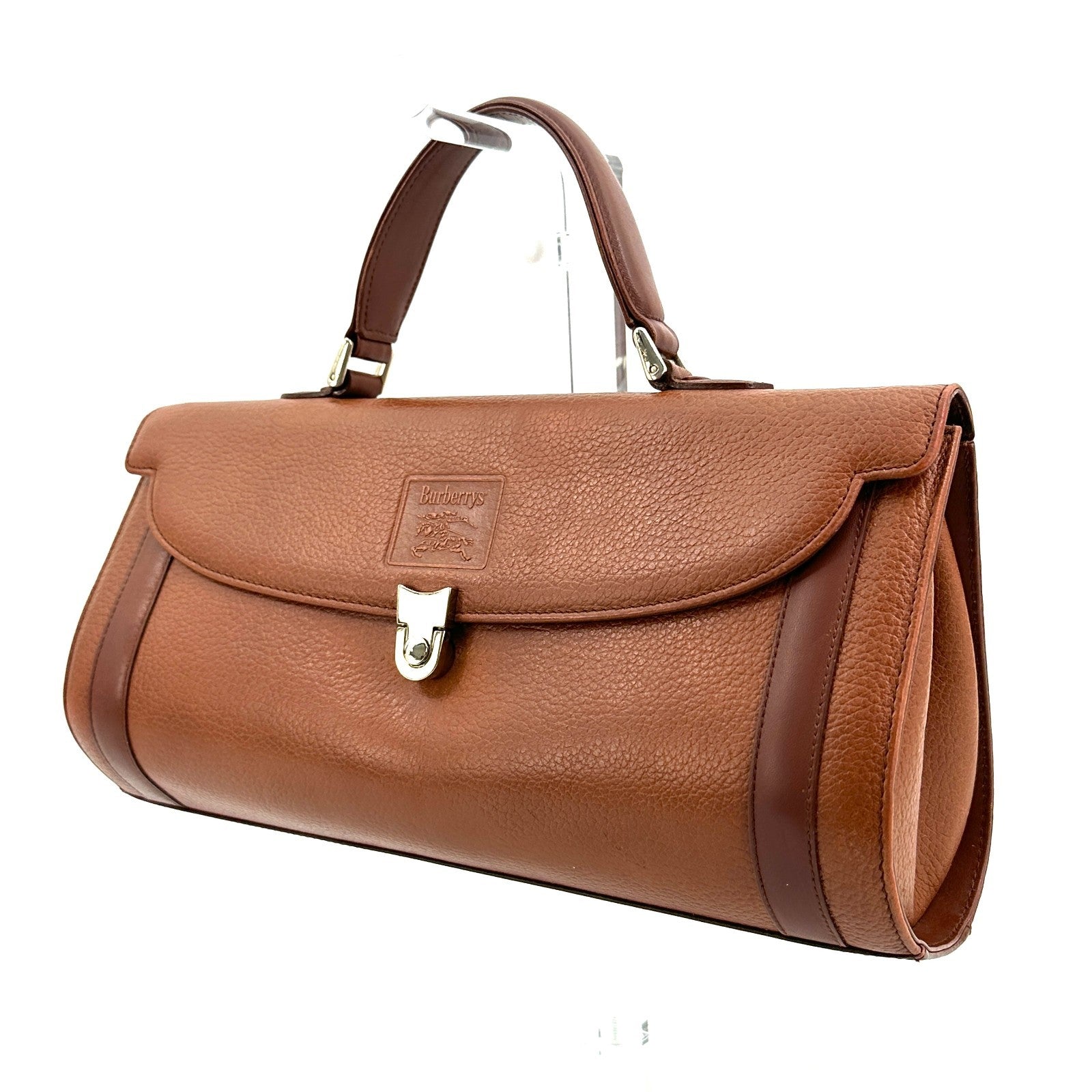 Burberry Vintage Hand Tote Bag - Brown, Leather