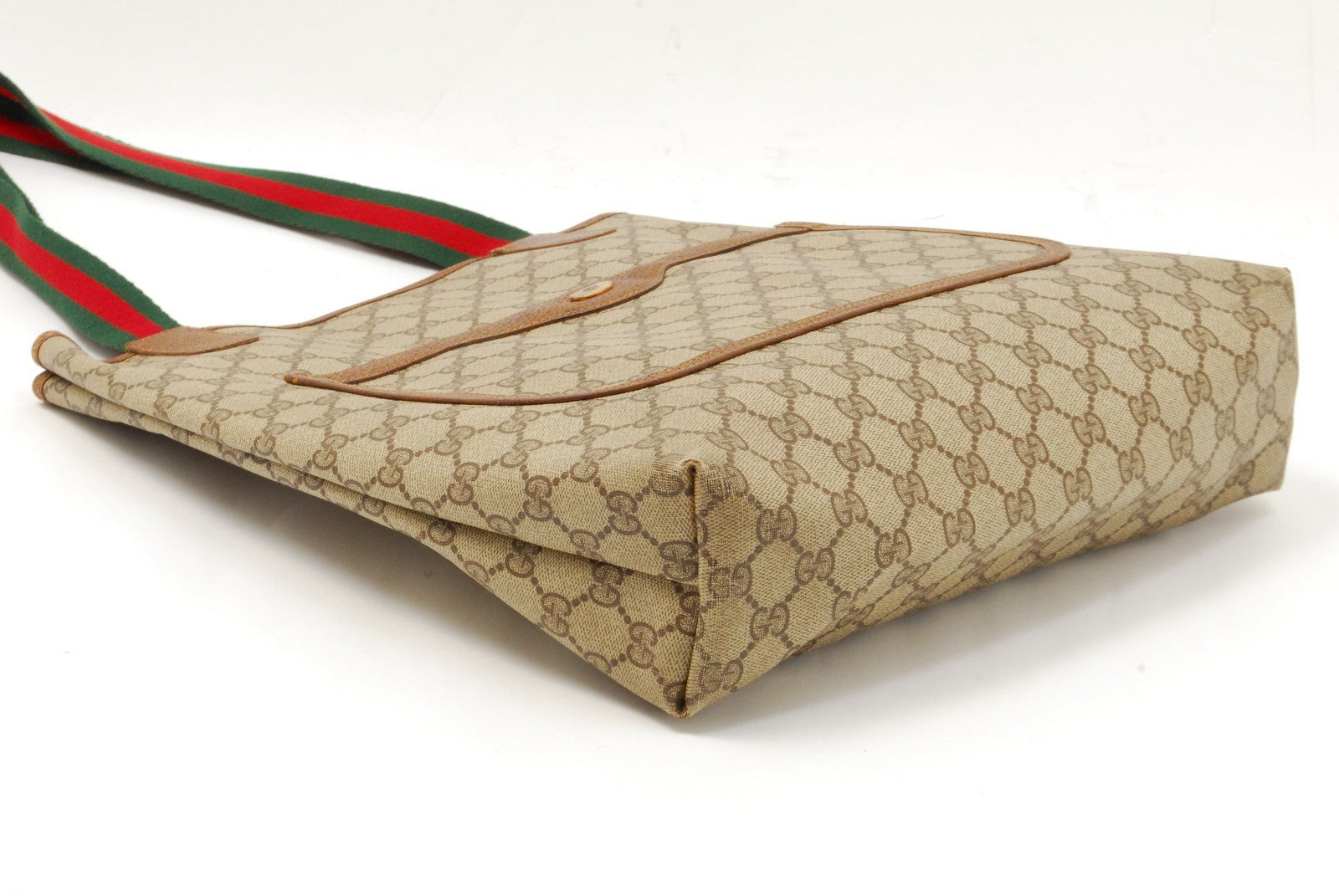 Gucci Sherry Line Shoulder Tote Handbag - Brown, PVC Leather