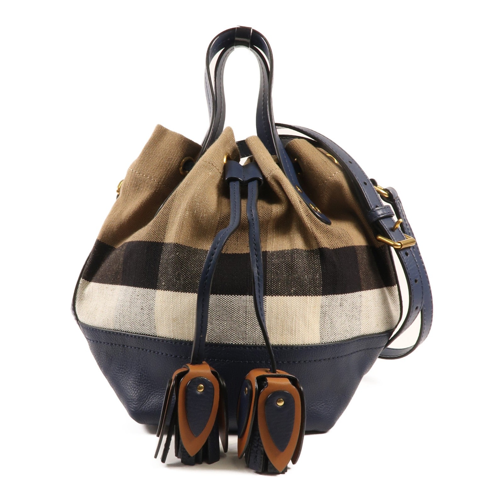 Burberry GHW Shoulder Bag - Blue, Canvas