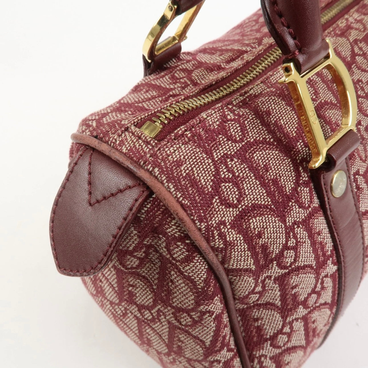 DIOR TROTTER BOSTON BURGUNDY BAG
