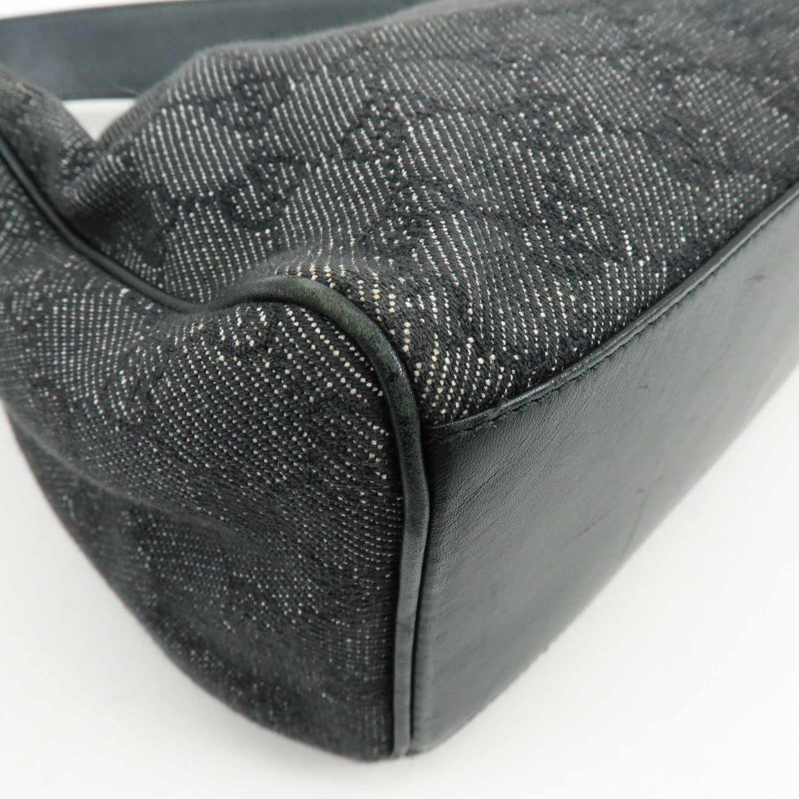 Gucci Shoulder Bag - Black, GG Canvas, Leather 