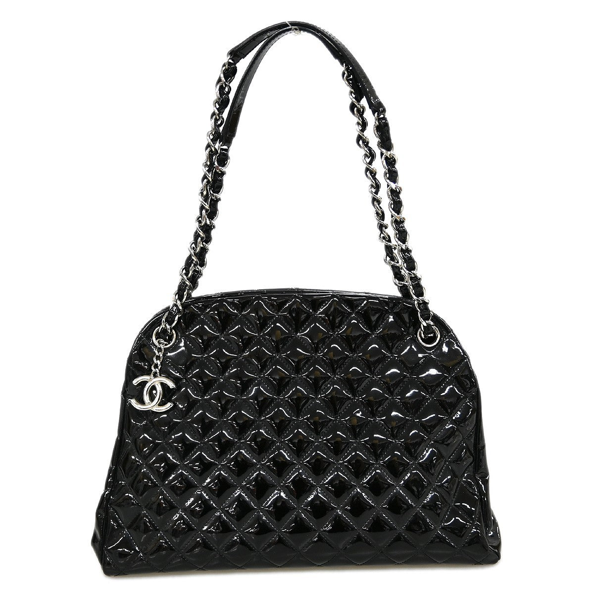 Chanel Duffle Handbag - Black, Patent Leather