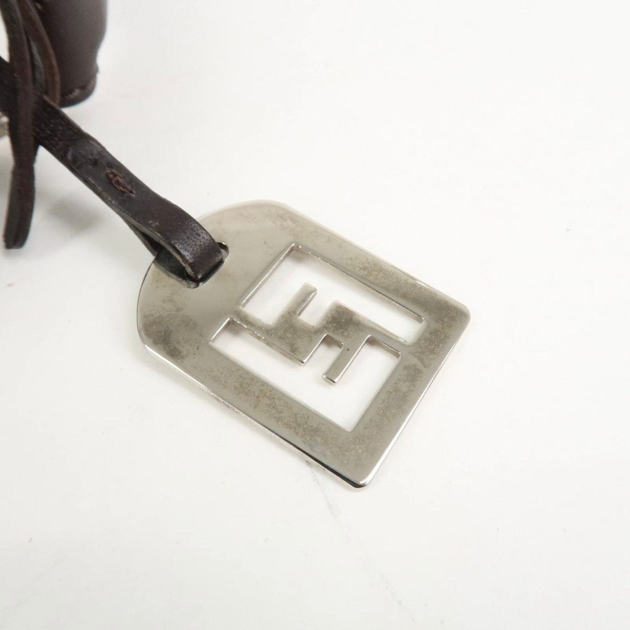 FENDI Canvas Leather Shoulder Bag Hand Bag Zebra Motif