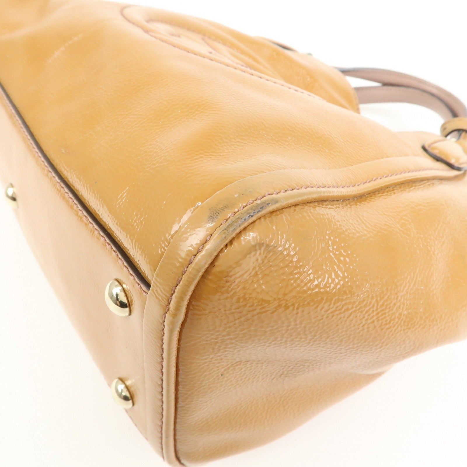 Gucci Soho Interlocking G 2Way Bag - Brown, Patent Leather
