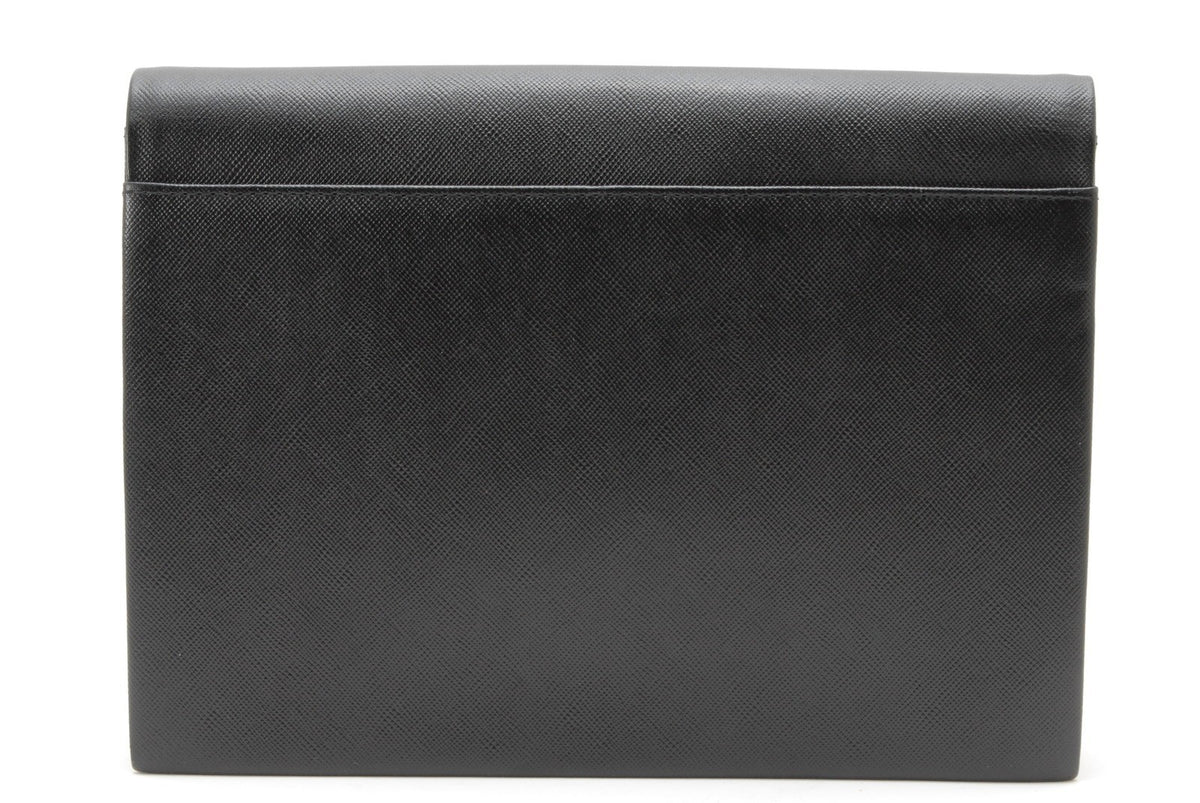 Saint Laurent Yves Saint Laurent Clutch Bag - Black, Leather