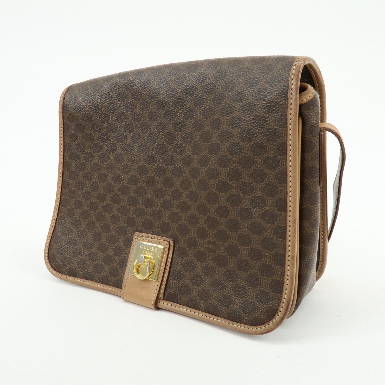 Celine Macadam Shoulder Bag - Brown, PVC Leather