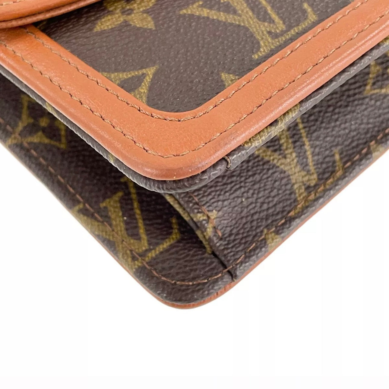 Louis Vuitton Monogram Pochette Dam PM Leather Brown Clutch bag