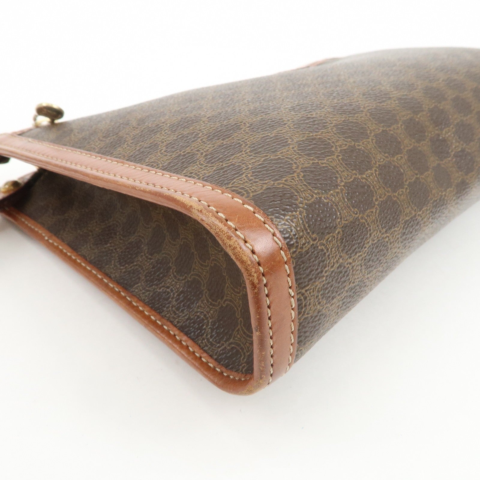 Celine Macadam Clutch Bag - Brown, PVC Coating Canvas, Leather