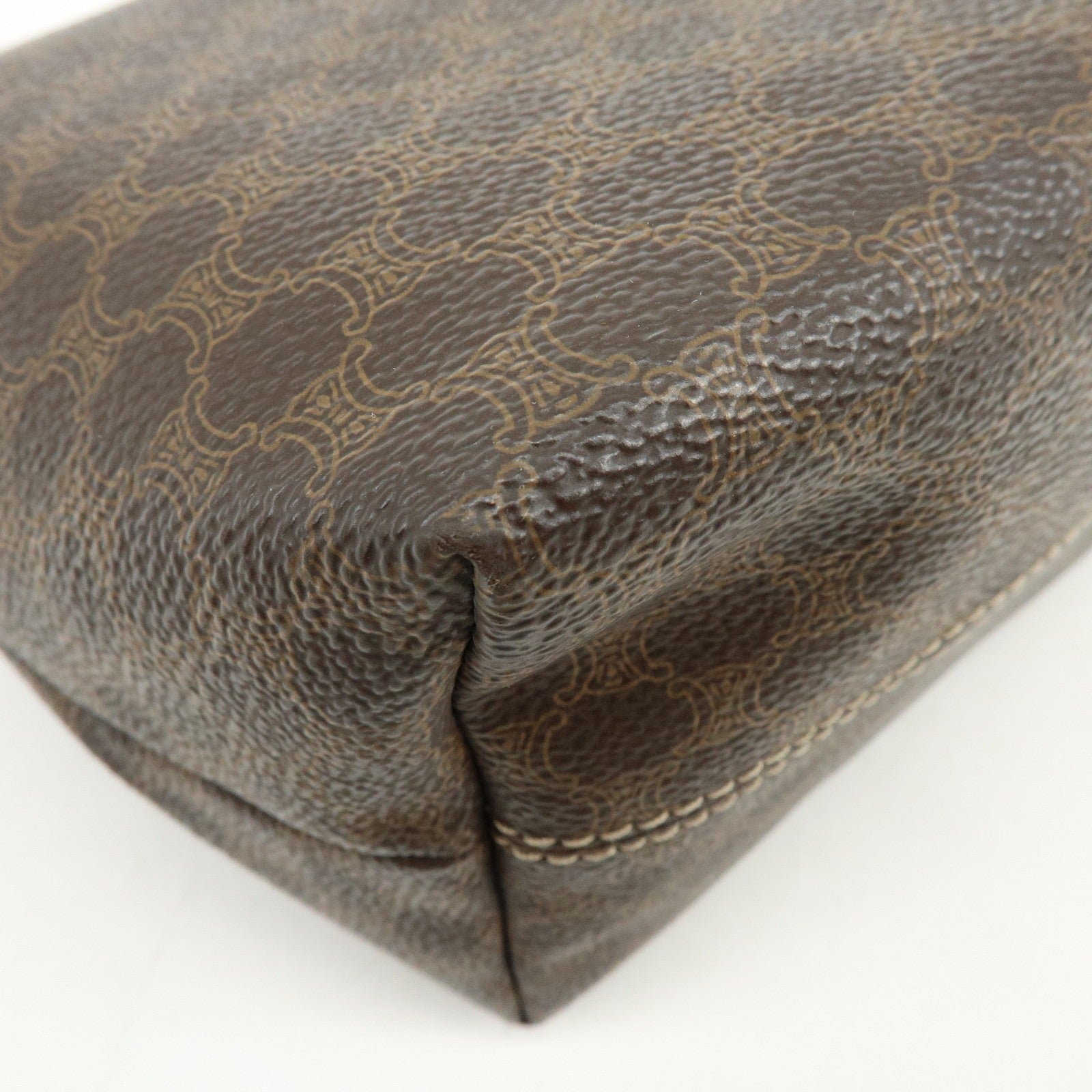 Celine Macadam Hand Bag - Brown, PVC Leather 