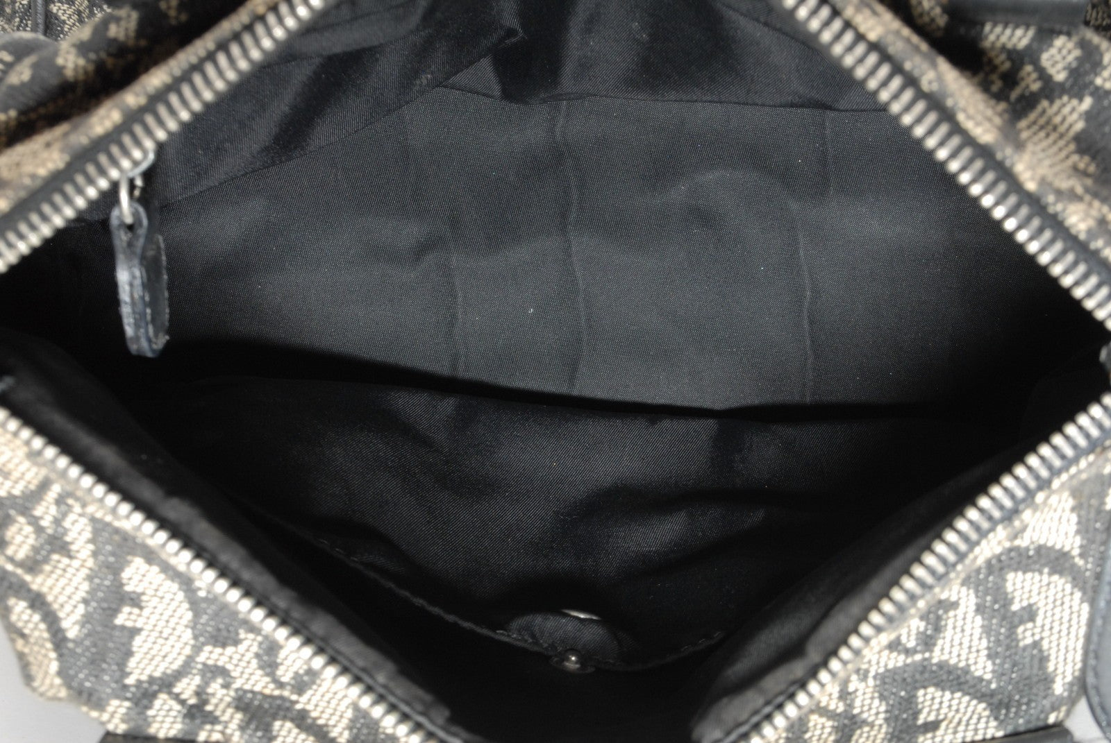 Christian Dior Trotter Boston Bag - Navy Black, Canvas Leather