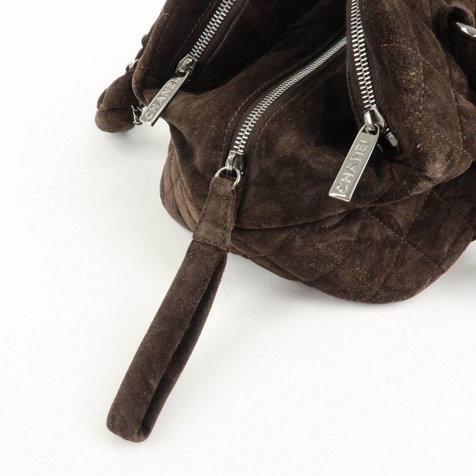 Chanel Matelasse Suede Boston Bag - Brown, Suede