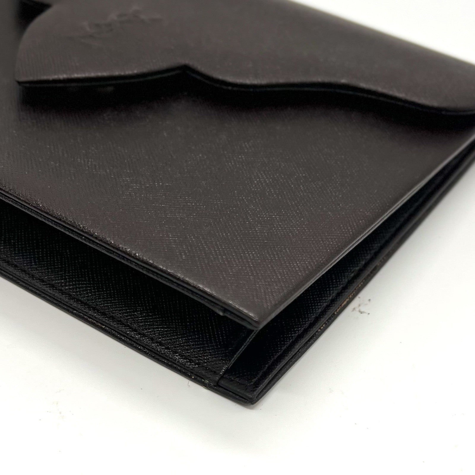Saint Laurent YSL Vintage Clutch Bag - Brown, Saffiano Leather 