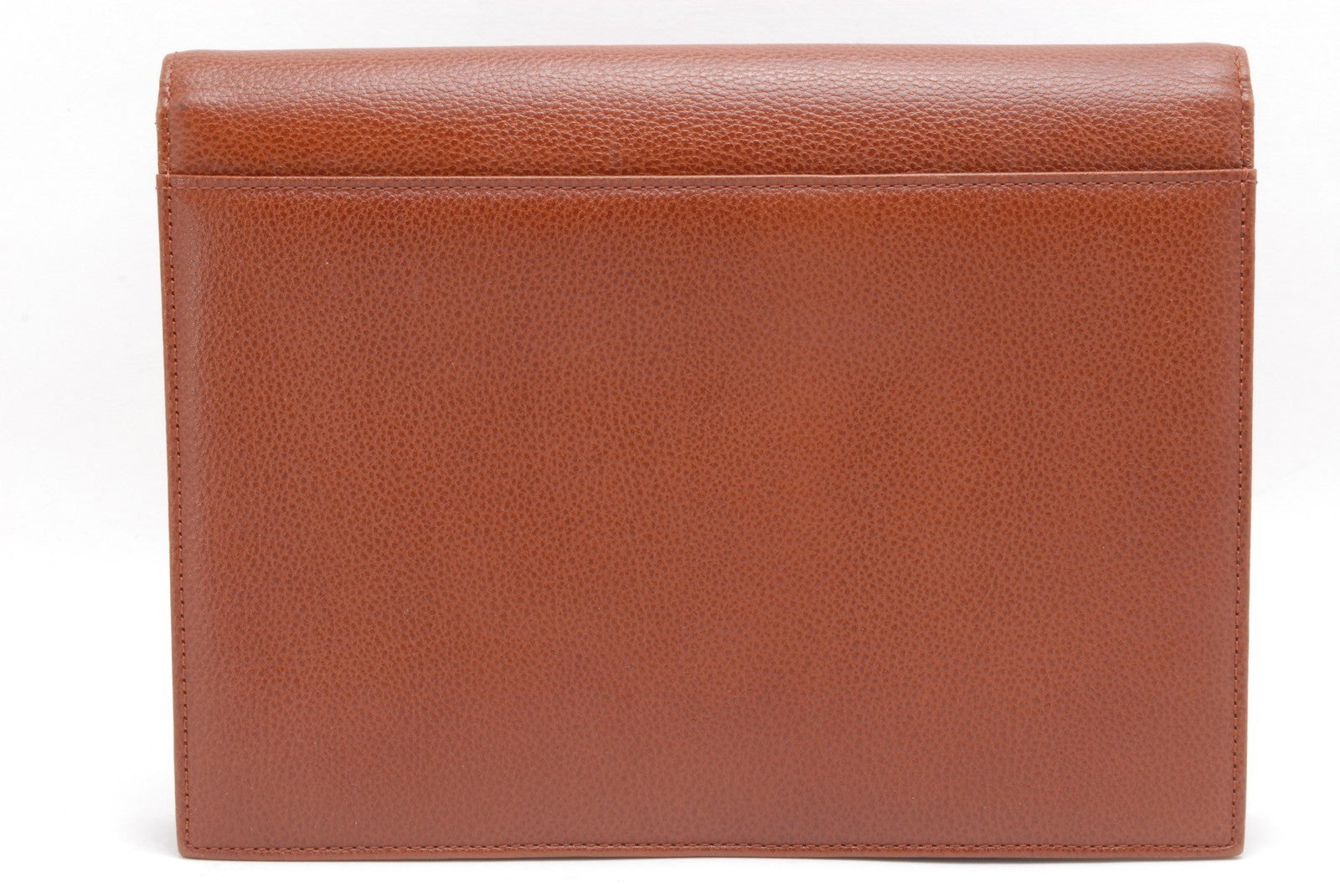 Saint Laurent Yves Saint Laurent Envelope Clutch Bag - Brown, Leather