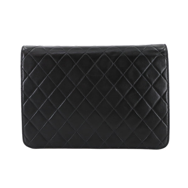 CHANEL Matelasse Chain Shoulder Bag - Black, Leather 