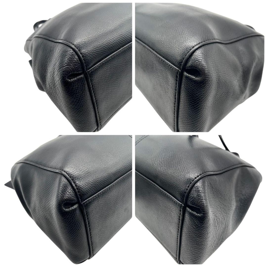 Coach Handbag 2way Shoulder Bag - Black, Leather