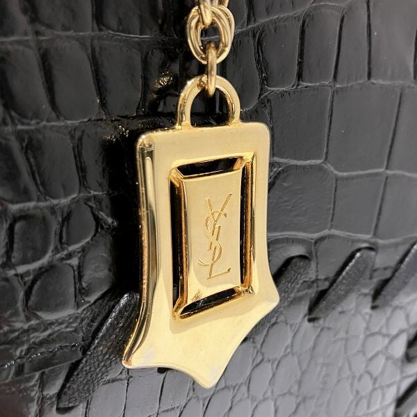 Saint Laurent Hand Bag - Black, Crocodile embossed leather 