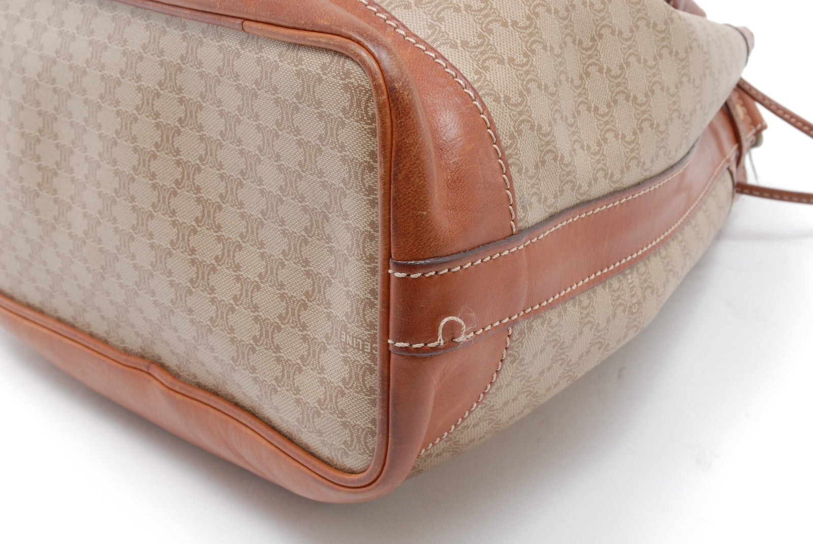Celine Macadam Shoulder Bag - Beige, Leather
