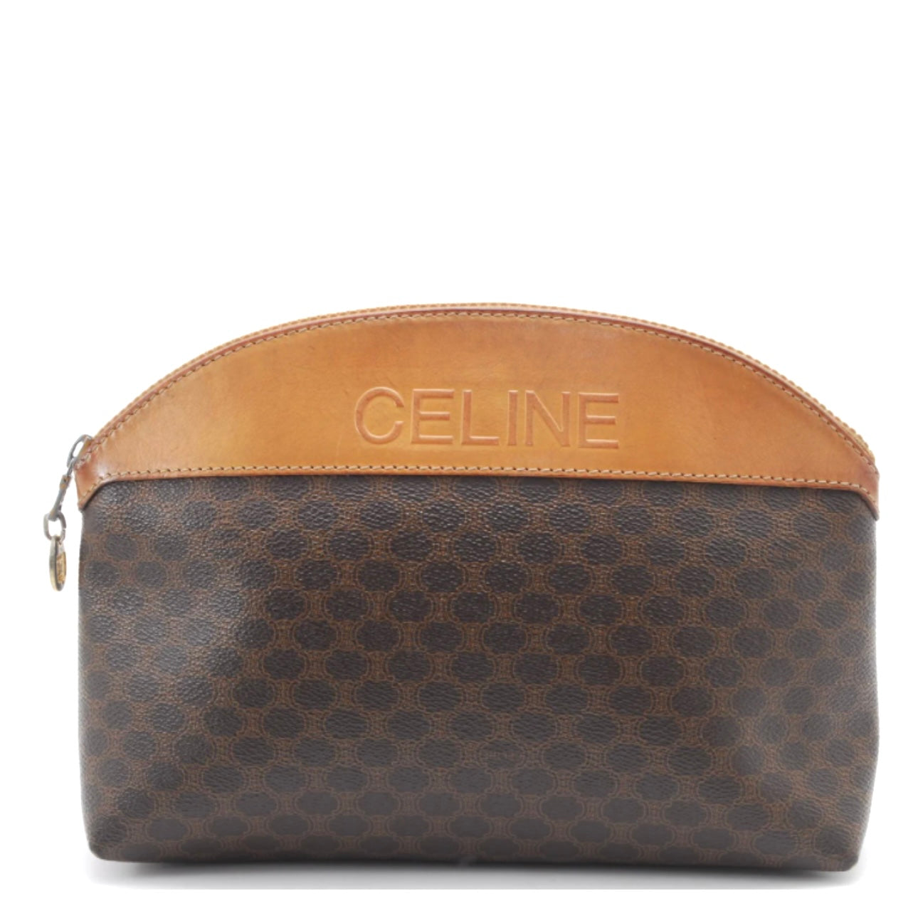 Celine C Charm Clutch Hand Bag - Beige, PVC Leather