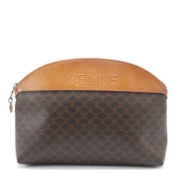 Celine C Charm Clutch Hand Bag - Beige, PVC Leather