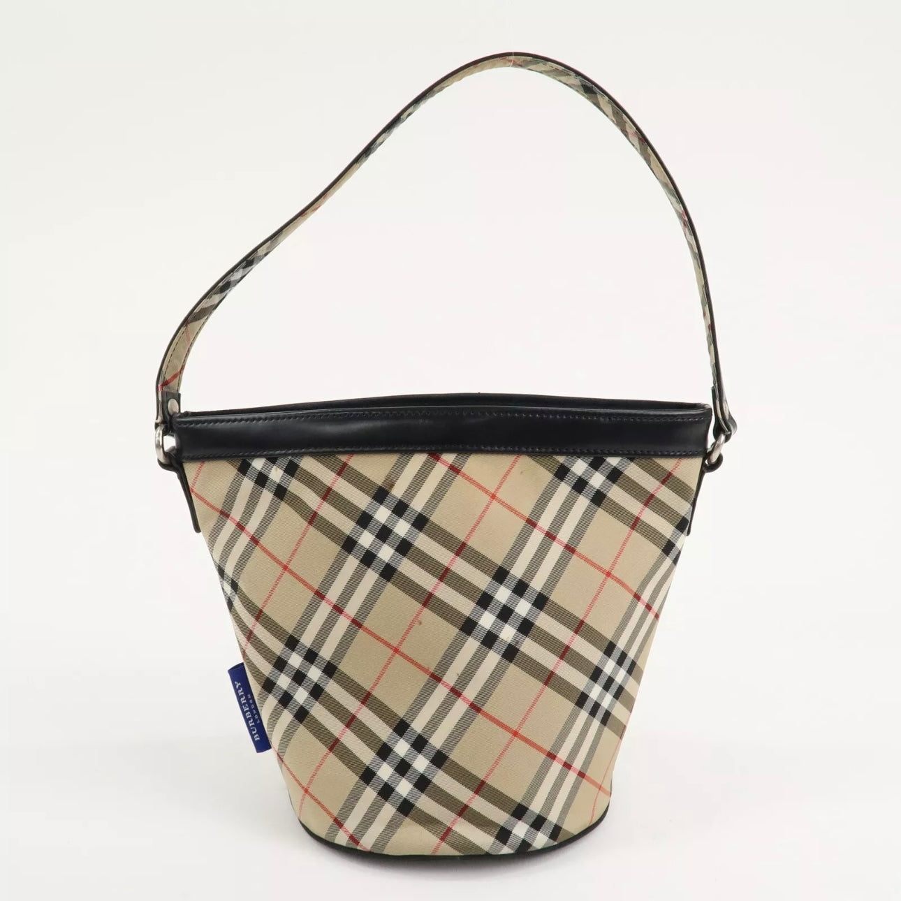 Burberry Canvas Leather Nova Check Shoulder Bag
