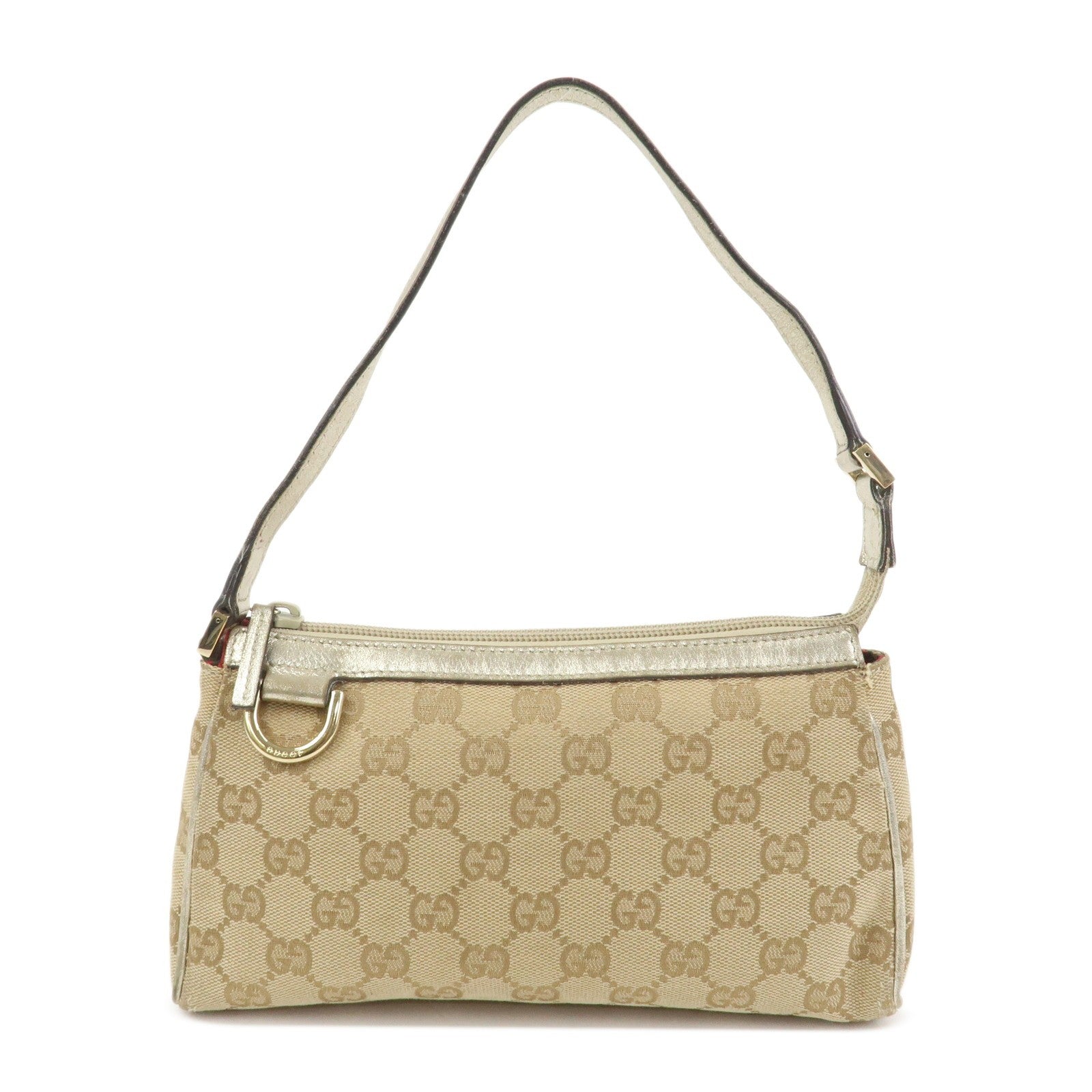 Gucci Abbey Hand Bag - Beige Gold, GG Canvas Leather