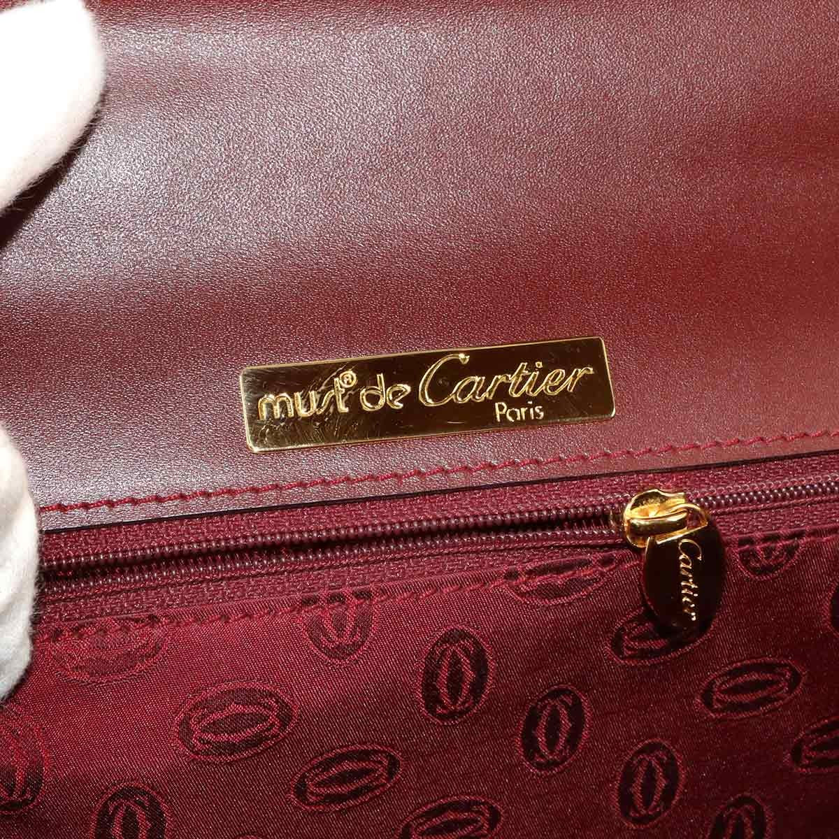 Cartier Must Hand Bag - Bordeaux, Leather
