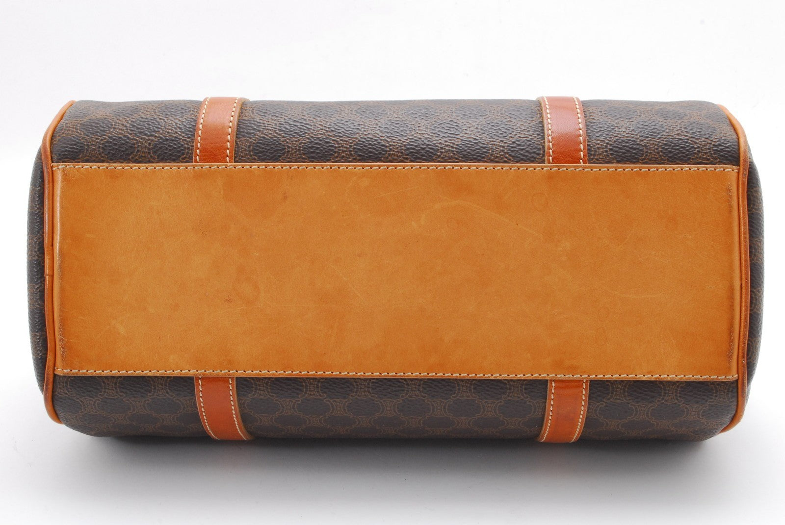 Celine Macadam Boston Hand Bag - Brown, PVC Leather