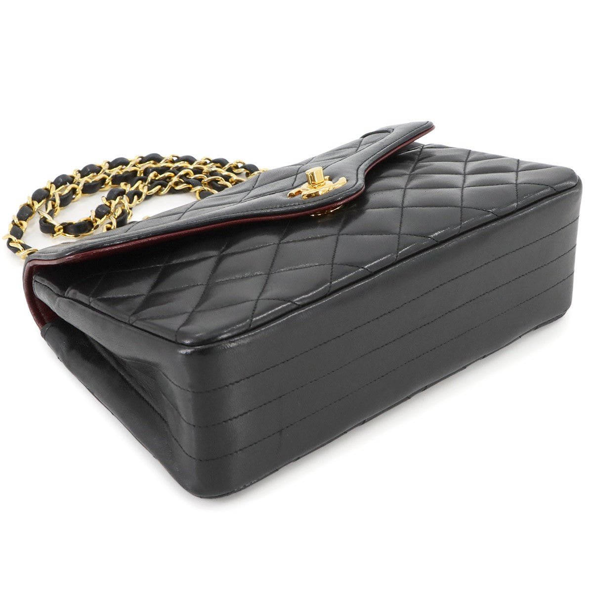 CHANEL Matelasse Chain Shoulder Bag - Black, Leather