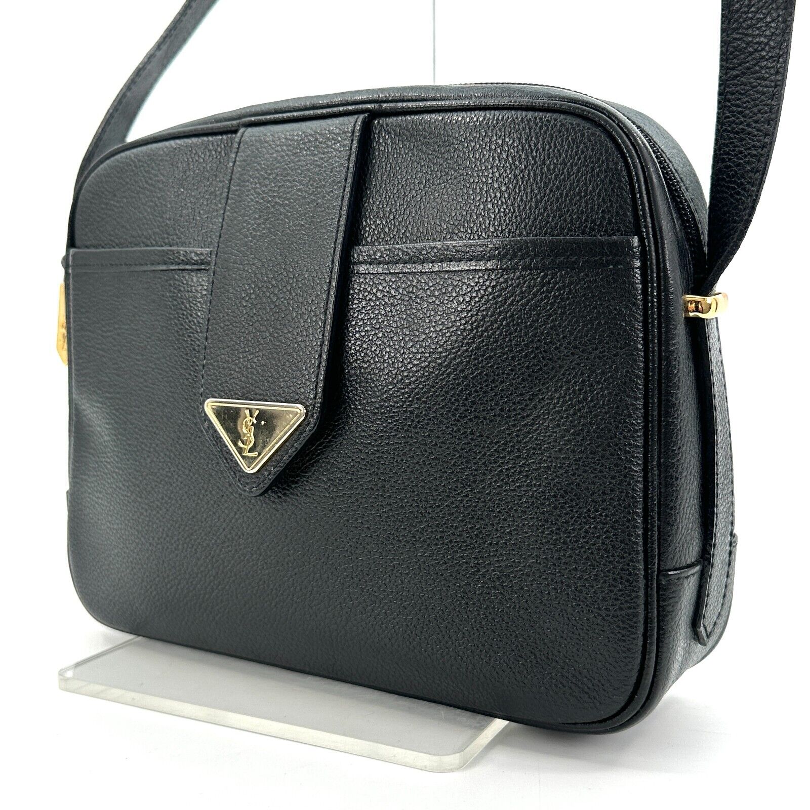 Saint Laurent YSL Shoulder Bag - Black, Leather