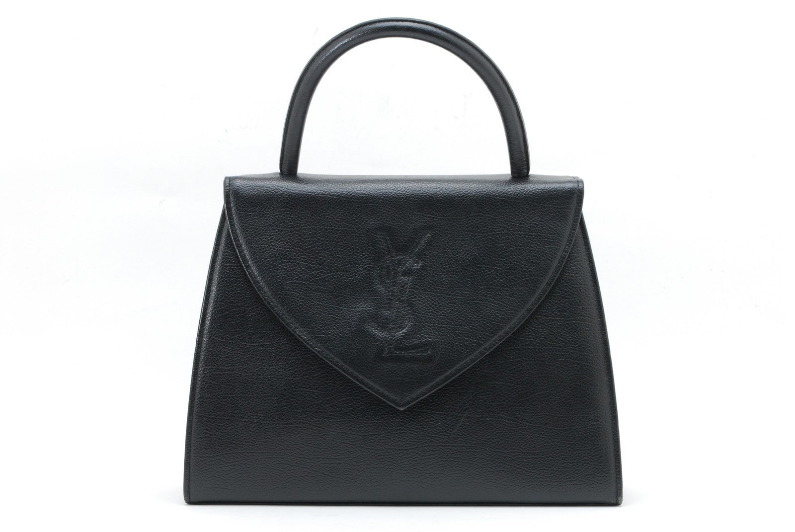 Saint Laurent Vintage Top Handle Handbag - Black, Leather