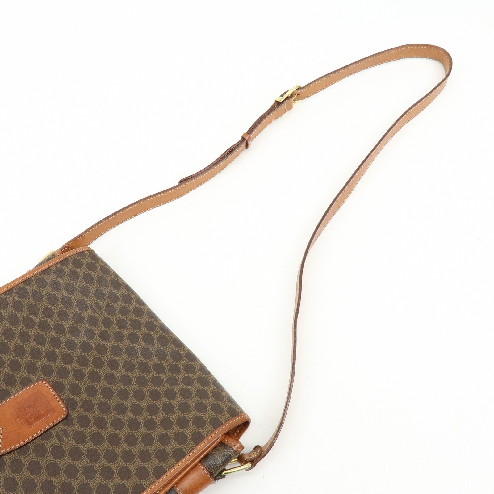 Celine Macadam Shoulder Bag - Brown, Canvas, Leather