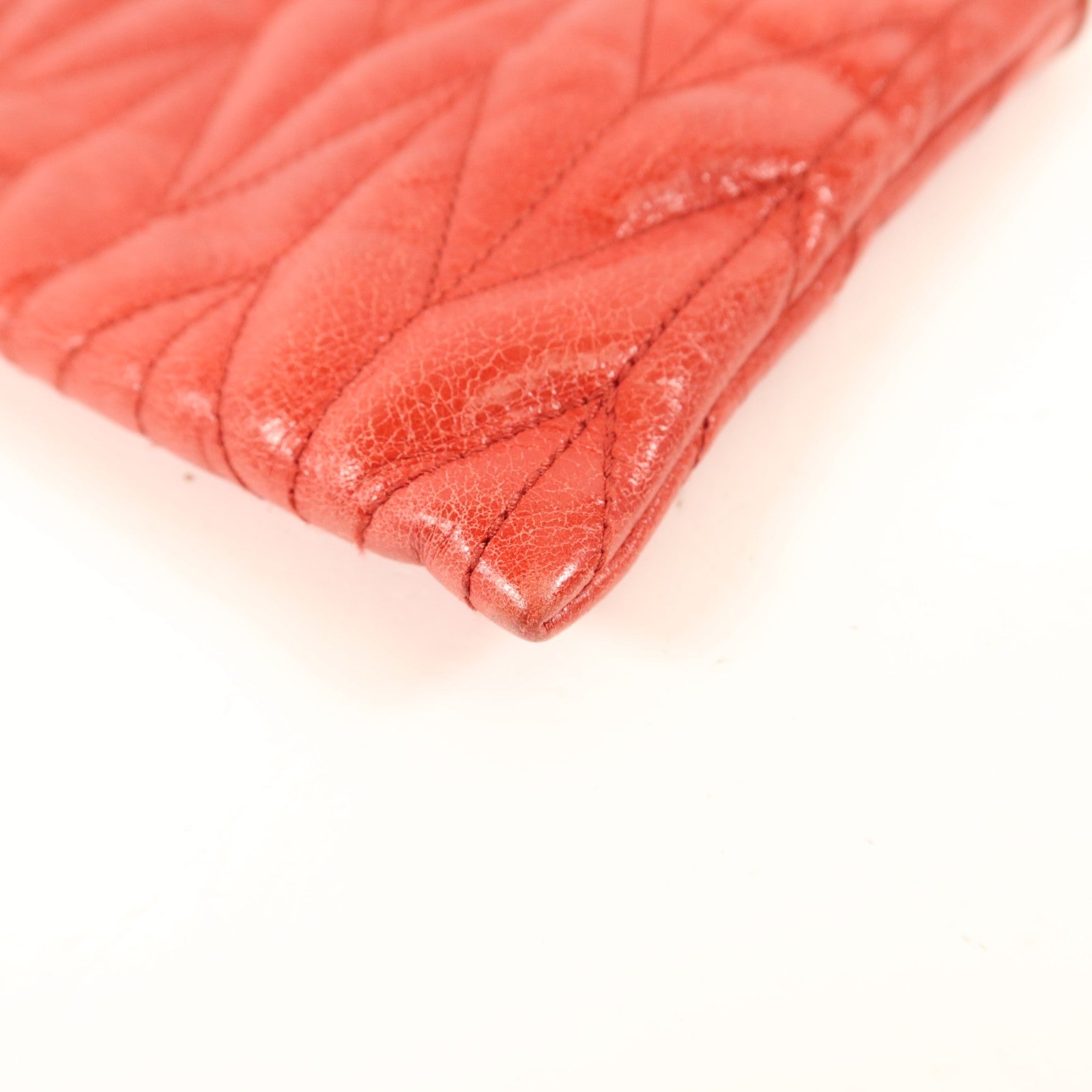 Miu Miu SHW Pouch - Red, Calfskin Leather