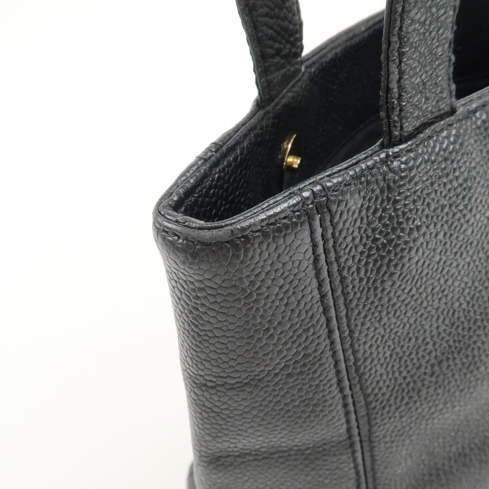 Chanel Coco Mark Caviarskin Shoulder Bag - Black, Leather