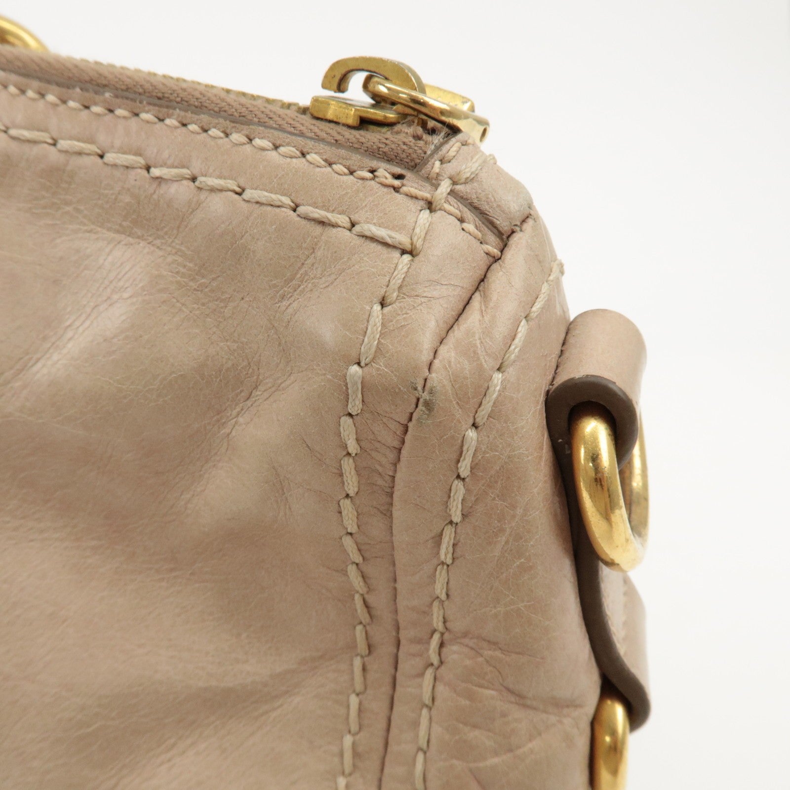 Prada Leather 2way Bag - Beige, Leather