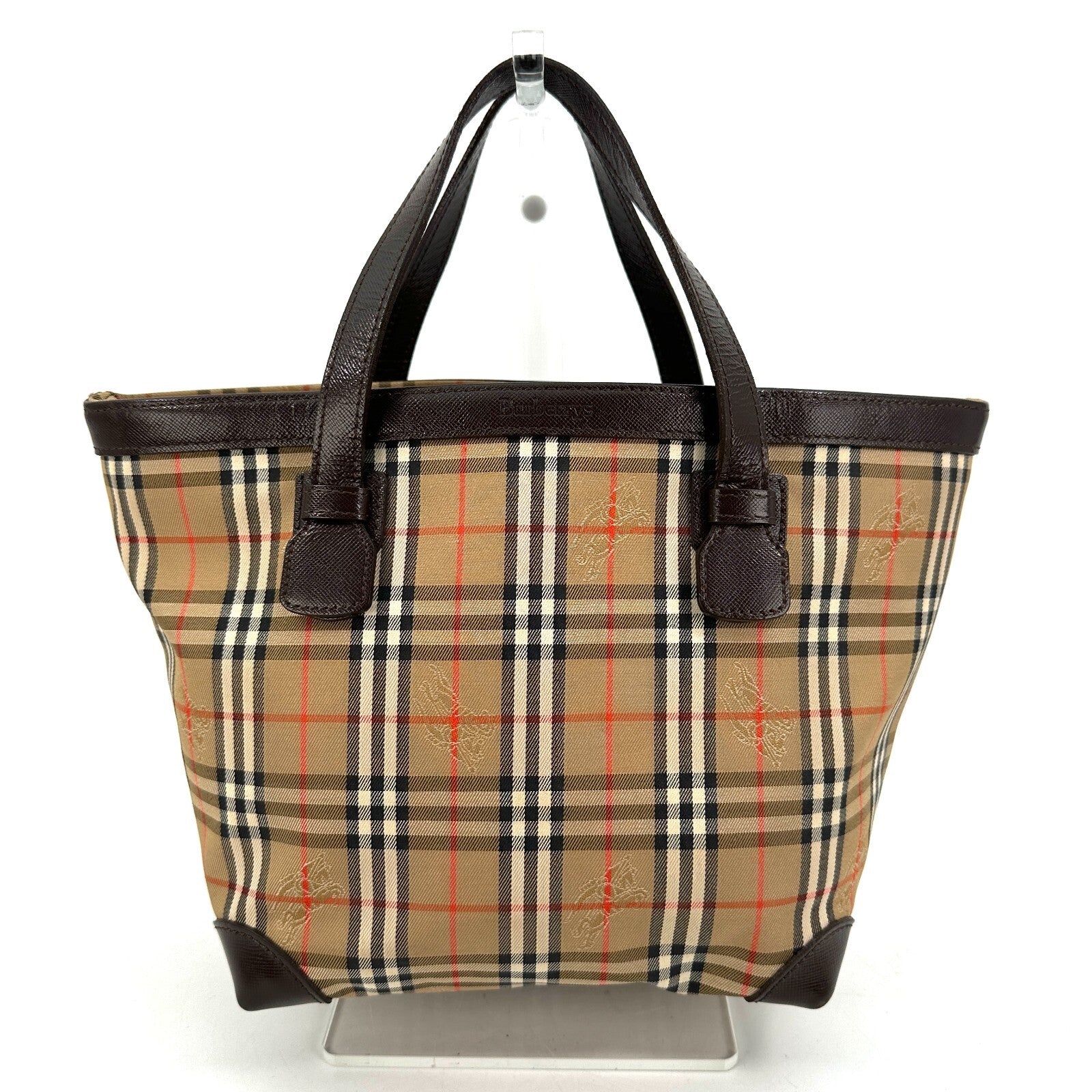 Burberry Nova Check Tote Bag - Brown, Canvas, Leather