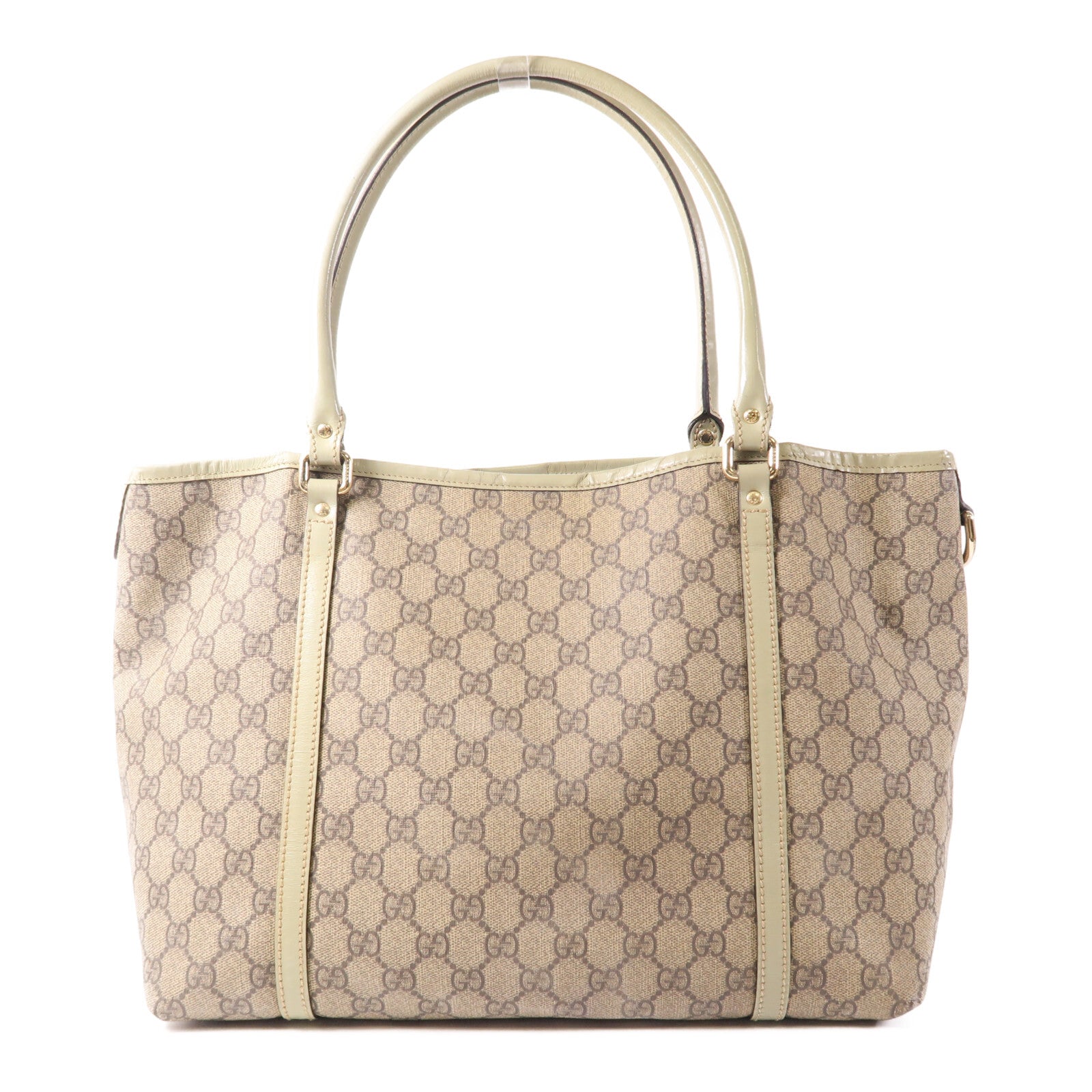 Gucci GG GHW Shoulder Tote Bag - Brown, Coated Canvas