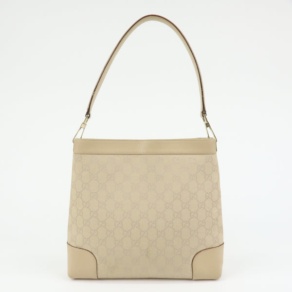 Gucci Shoulder Hand Bag - Beige, GG Canvas, Leather
