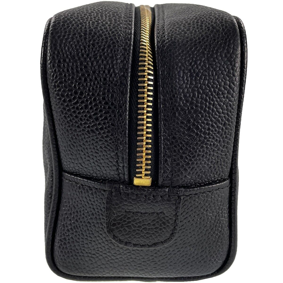 Chanel CC Logos Pouch - Black, CalfSkin Leather