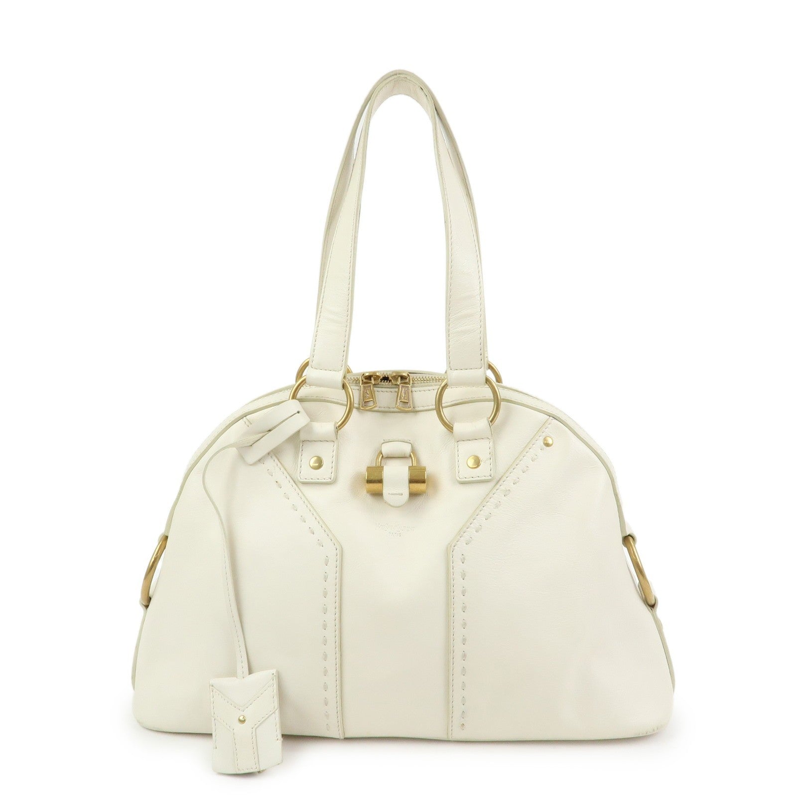 Saint Laurent Muse Y Line Hand Bag - Ivory, Leather