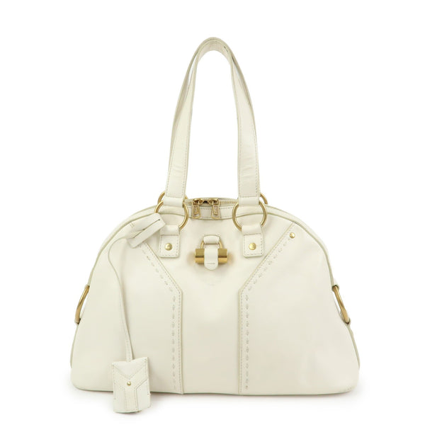 Saint Laurent Muse Y Line Hand Bag - Ivory, Leather