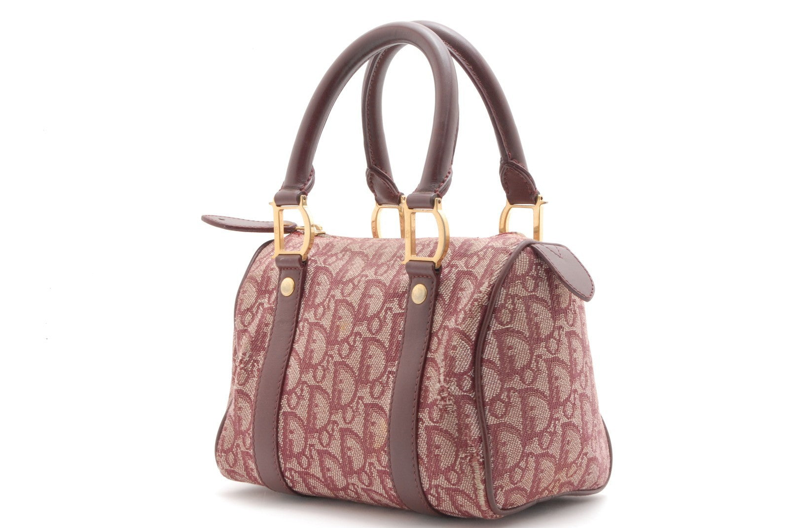 Christian Dior Trotter Handbag - Bordeaux, Canvas and Leather