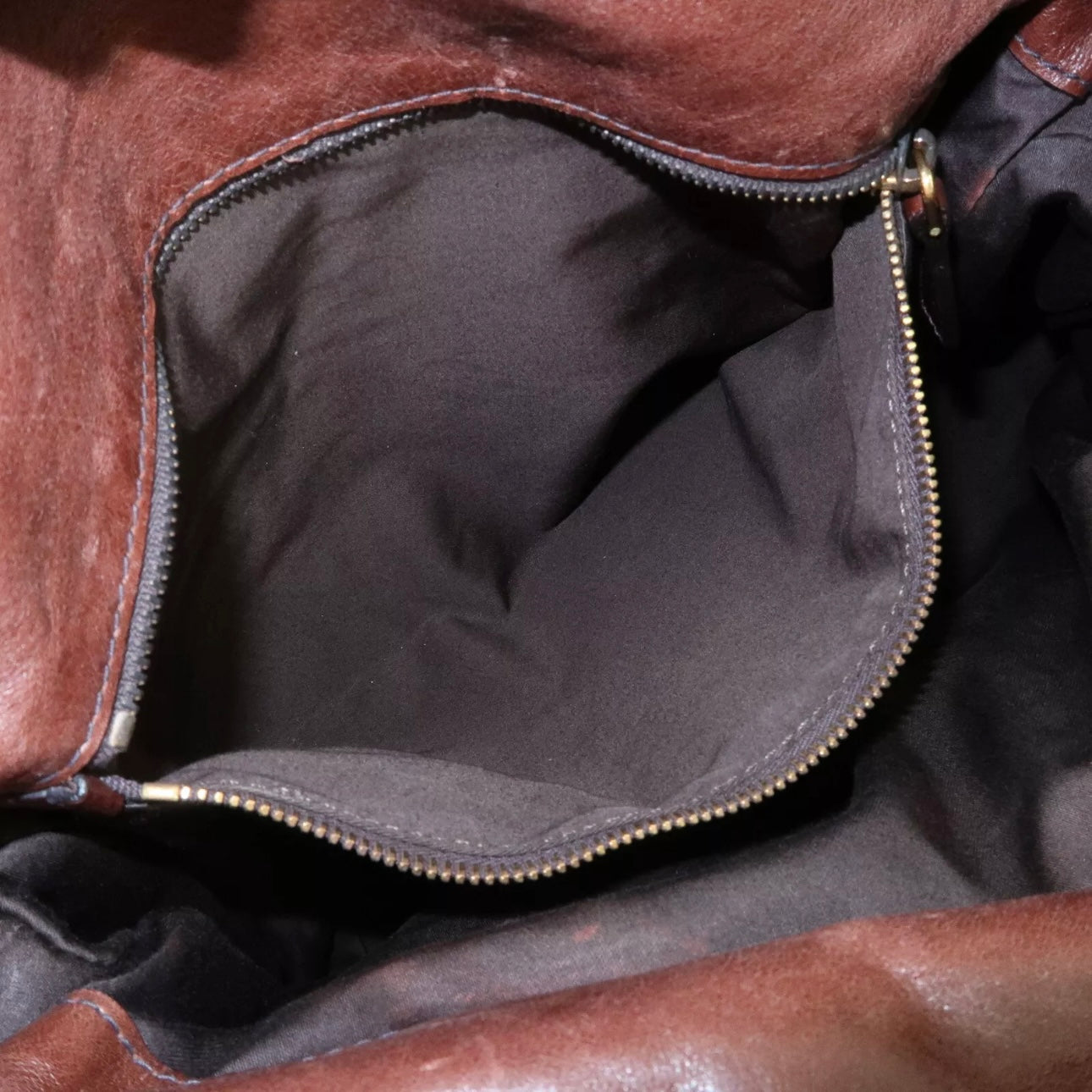 MIU MIU Leather Shoulder Bag Brown