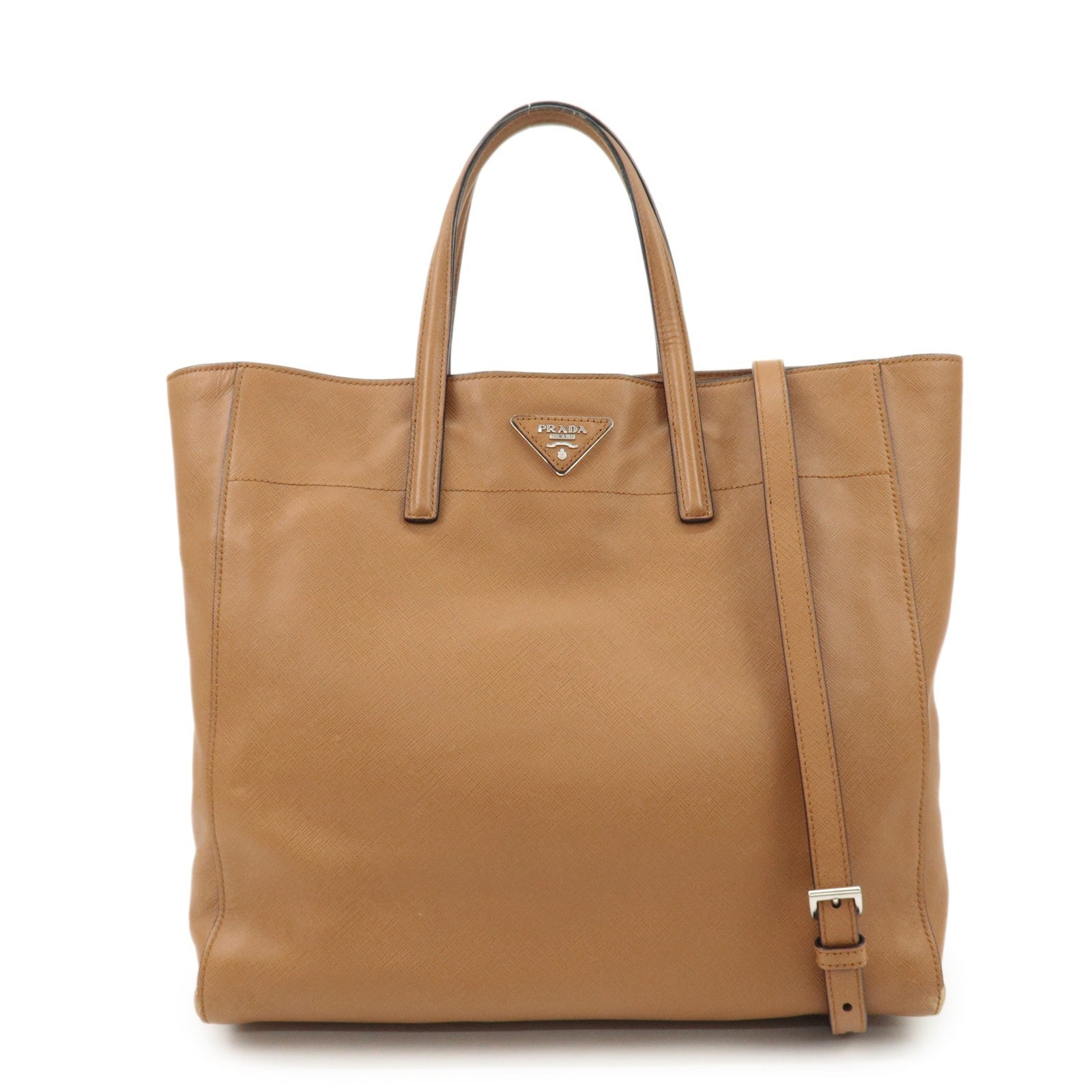 PRADA 2 way bag - Brown, Leather