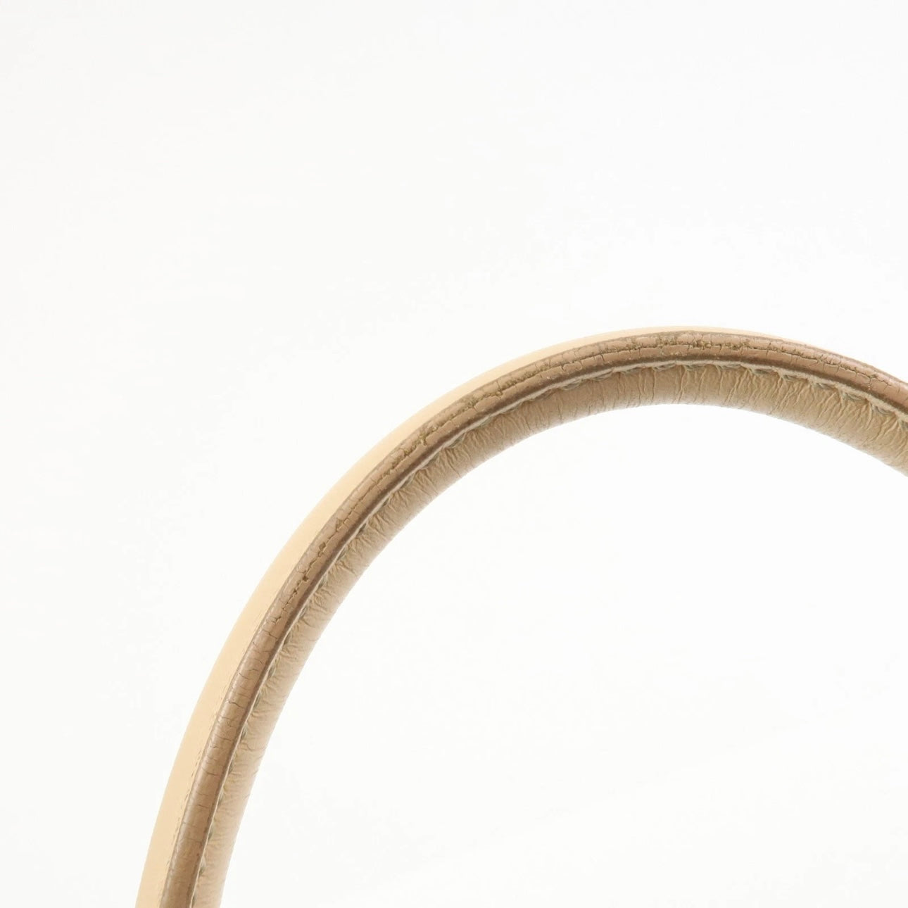 FENDI Zucchino Canvas Leather Shoulder Bag Beige